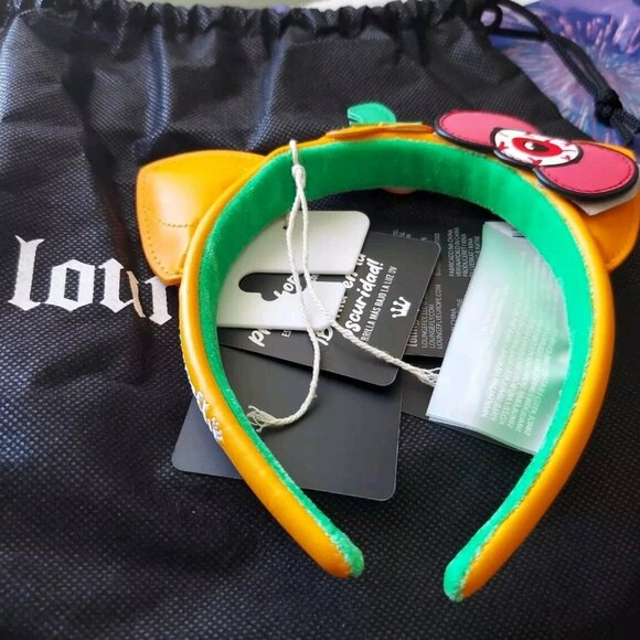 Loungefly Sanrio Halloween Hello Kitty Pumpkin Ears Headband GITD 3D Bow NWT - Picture 2 of 2